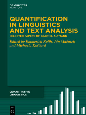 cover image of Quantification in Linguistics and Text Analysis